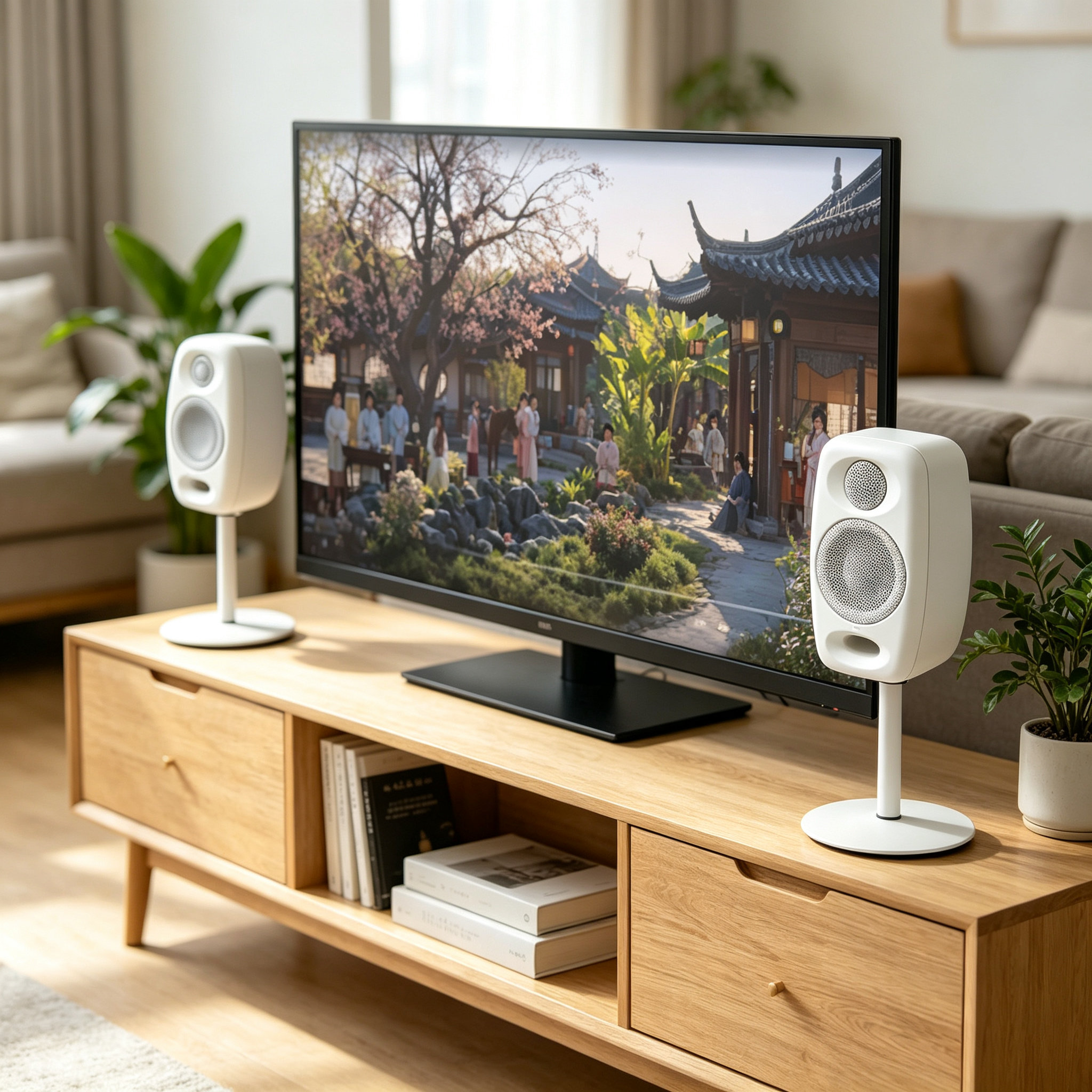 IK iLoud MM白色音响支架立式桌面音箱底座增高架简约现代3/8稳定