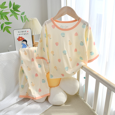 莫代尔透气清凉夏季家居服套装