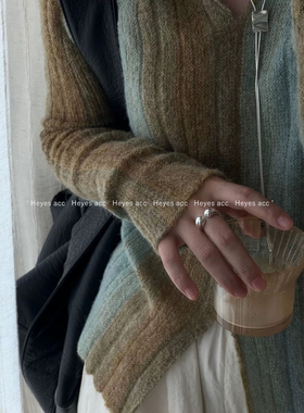 Heyes Acc！韩国博主同款时髦水滴戒指极简高级感指环-925银