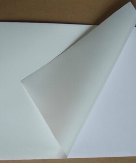 10CA3不干胶背胶白色PP合成纸哑光面 空白防水彩激光打印标签贴纸