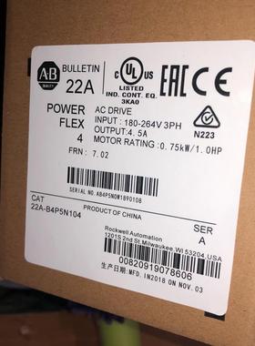 AB变频器22A-B4P5N104 22A-B4P5N114 看描述议价询价
