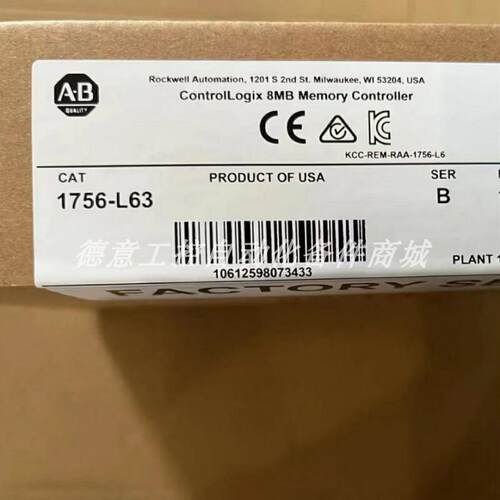 1756-L63  美国AB 罗克韦尔PLC控制器 全新原装正品现货优惠询价