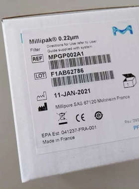 Millipak 密理博0.22um终端过滤器MPGP002A1 Milli-Q  IQ 7000议