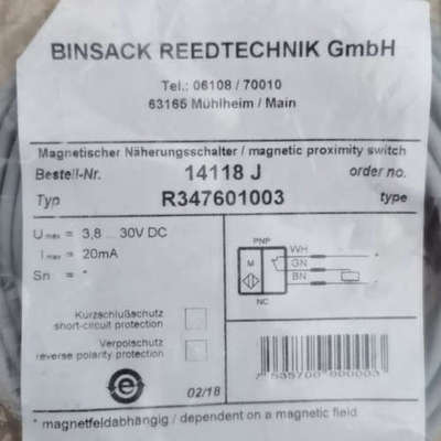 全新BINSACK REEDTECHNIK传感器14118J R347601003 H14118议价