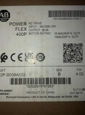 AB变频器22p-d038a103实物议价询价