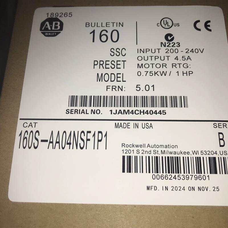 Ab变频器160S-AA02NSF1P1 aa04nps1 议价询价