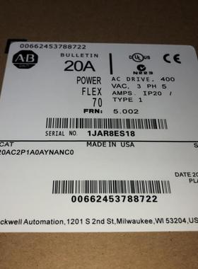 AB变频器 20AC2P1A0AYNANC0 20ad2p1a0aynnnnn议价询价