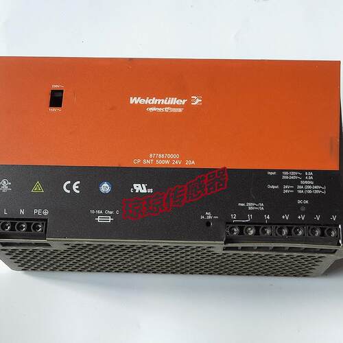 Weidmuller魏德米勒导轨式电源CP SNT 500W 24V 20A 87788700询价
