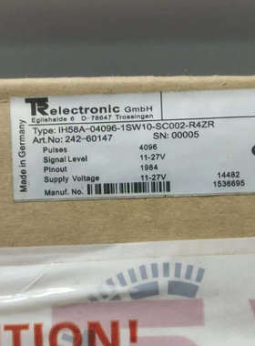 德国TR编码器IH58A-04096-1SW10-SC002-R4ZR 242-60147 11-27V议