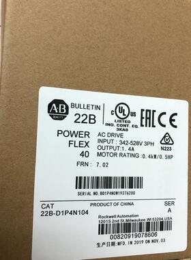 变频器22B-D1p4/e1p7/e3p0/e4p2/e6p6n104/h204 c104议价询价