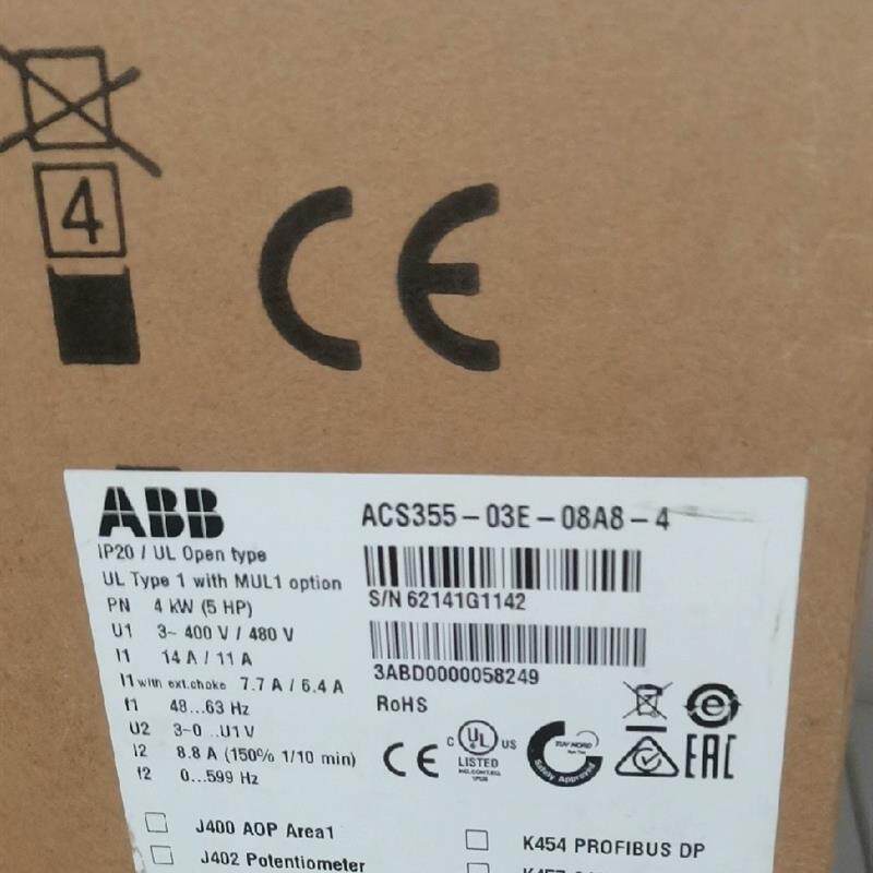 原装ABB变频器ACS355-03E-04A1-4 02A4 03A3 05A6 07A3 08A8 询价