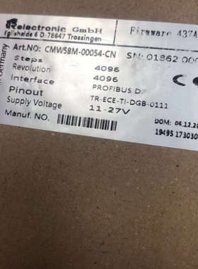 CMW58M-00054-CN 全新原装TR编码器 CMW58M-00054-CN议价