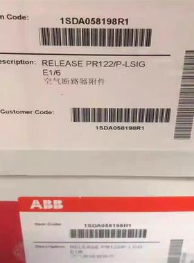 ABB框架附件1SDA038324R1 61000602全新原装正品现货询价