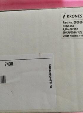 全新原装KRONES克朗斯 GI357.Z53 0900694870 现货询价