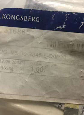 KONGSBERG 316865 PLUG VS-08-RJ45-5-Q/IP20 正品议价