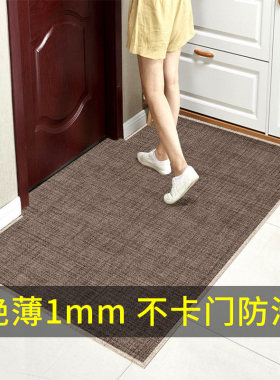 超薄1mm不卡门入户门进门用地垫室内防滑室外防水薄款pvc地毯门垫
