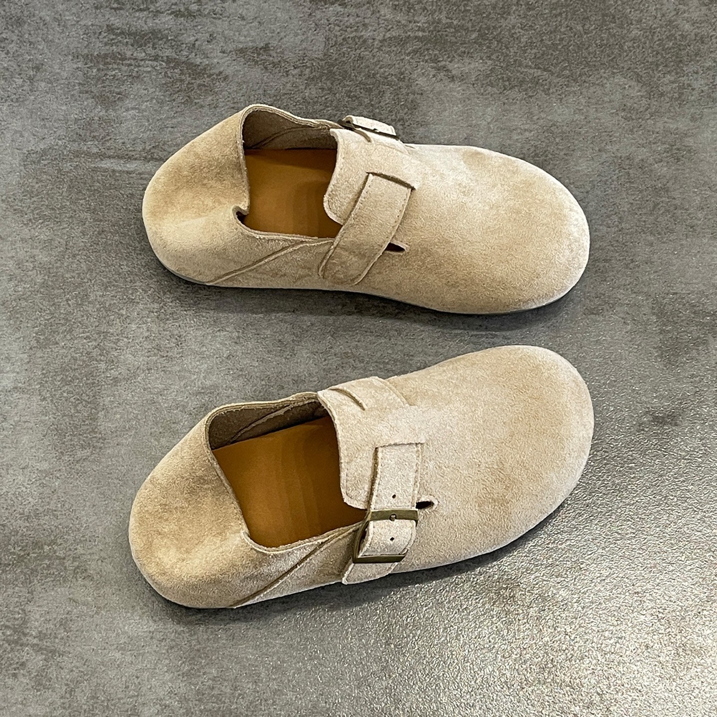 绵羊盒子全包勃肯鞋女2025新款秋冬外穿一脚蹬单鞋百搭平底休闲鞋