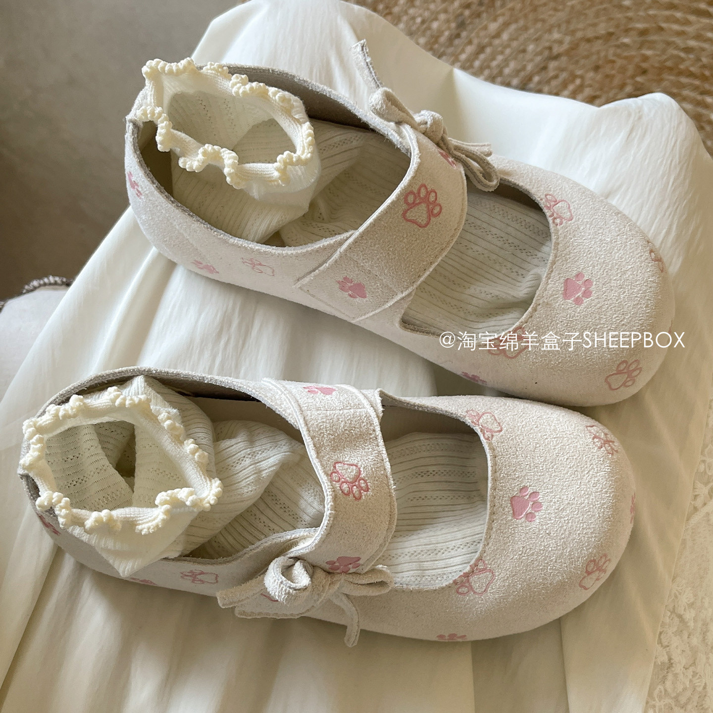 绵羊盒子全包一脚蹬勃肯鞋2026新款蝴蝶结懒人鞋百搭款休闲鞋单鞋,女鞋,勃肯鞋/软木鞋,淘宝优惠券,粉丝福利购,淘宝优惠卷