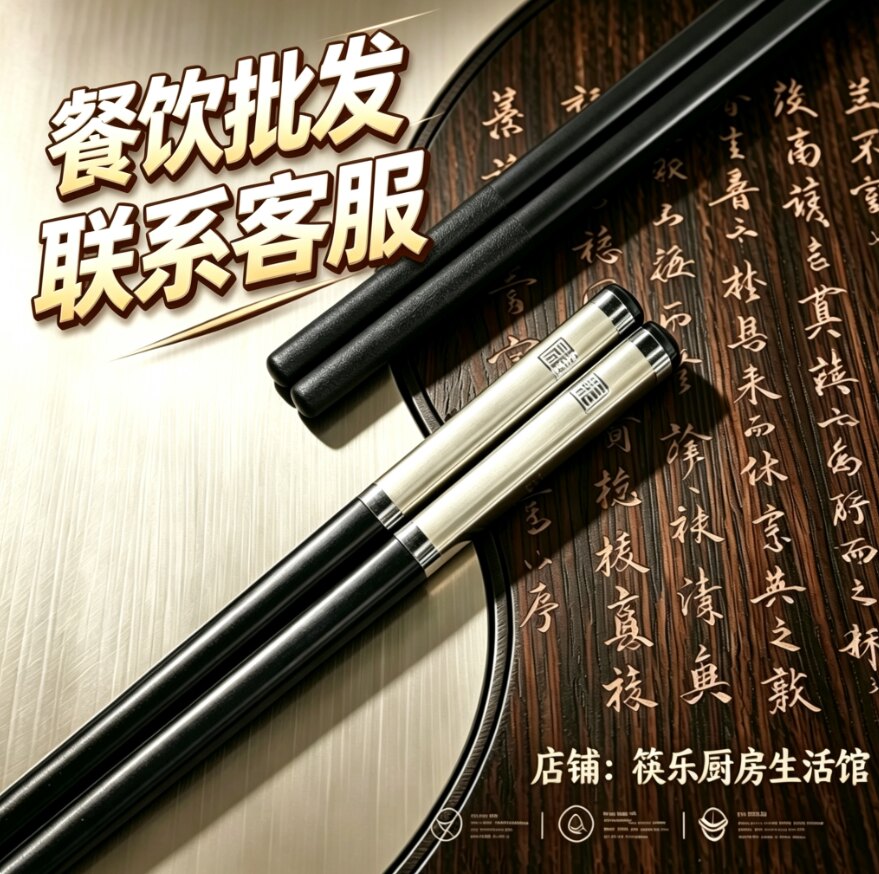 轻奢合金筷子防滑抗菌耐高温