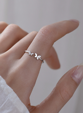999纯银蝴蝶戒指2025新款