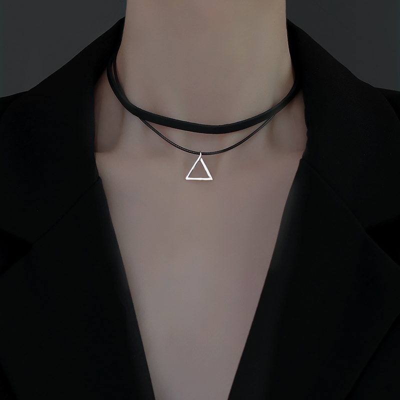 choker锁骨链ins纯银女银