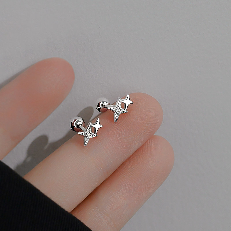 999纯银星星耳钉女小众设计感耳环2025新款洋气养耳洞高级感耳饰,饰品/流行首饰/时尚饰品新,耳钉,淘宝优惠券,粉丝福利购,淘宝优惠卷