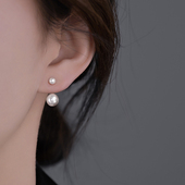 时尚 925纯银施家珍珠耳钉女生2025新款 爆款 轻奢高级感耳环配饰品