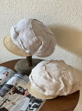 日系女士春夏时尚优雅气质休闲百搭轻薄透气遮阳防晒遮阳鸭舌帽