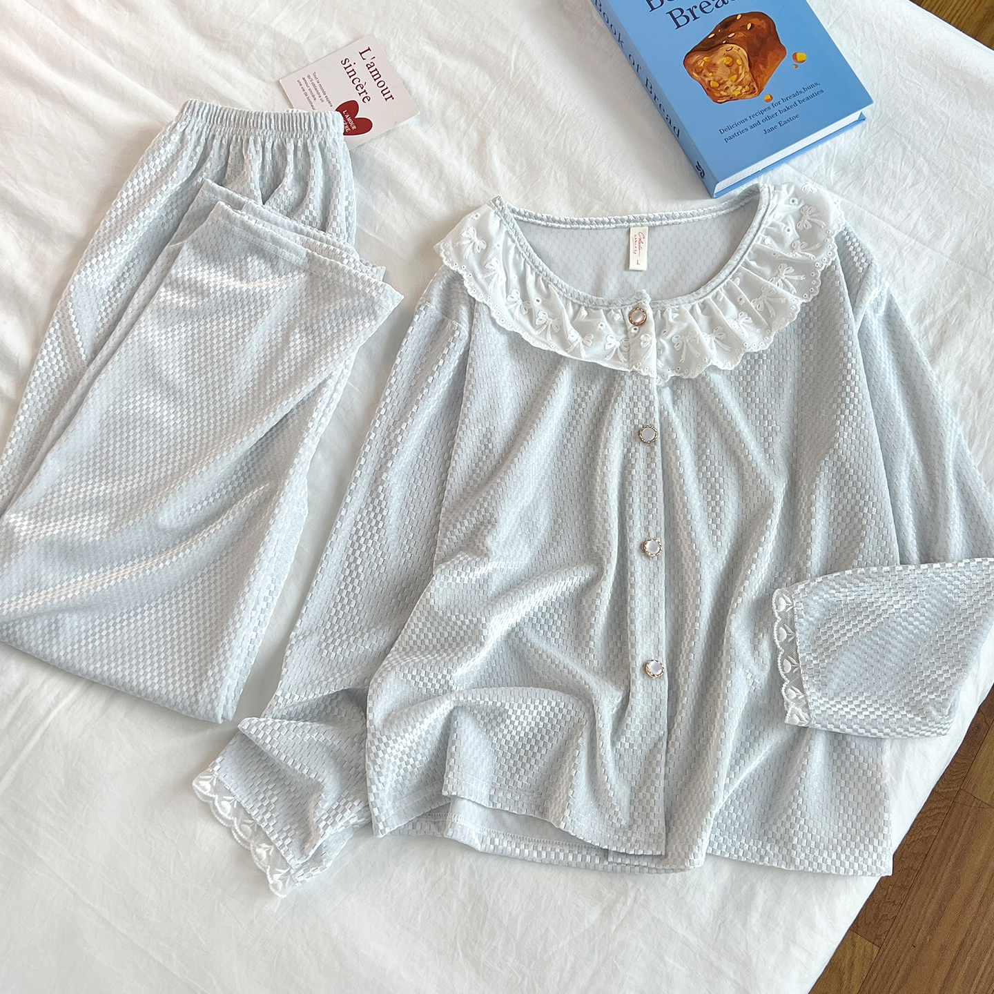 睡衣女春秋冬季韩版金丝绒两件套