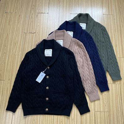 开衫美利诺羊毛青果领毛衣