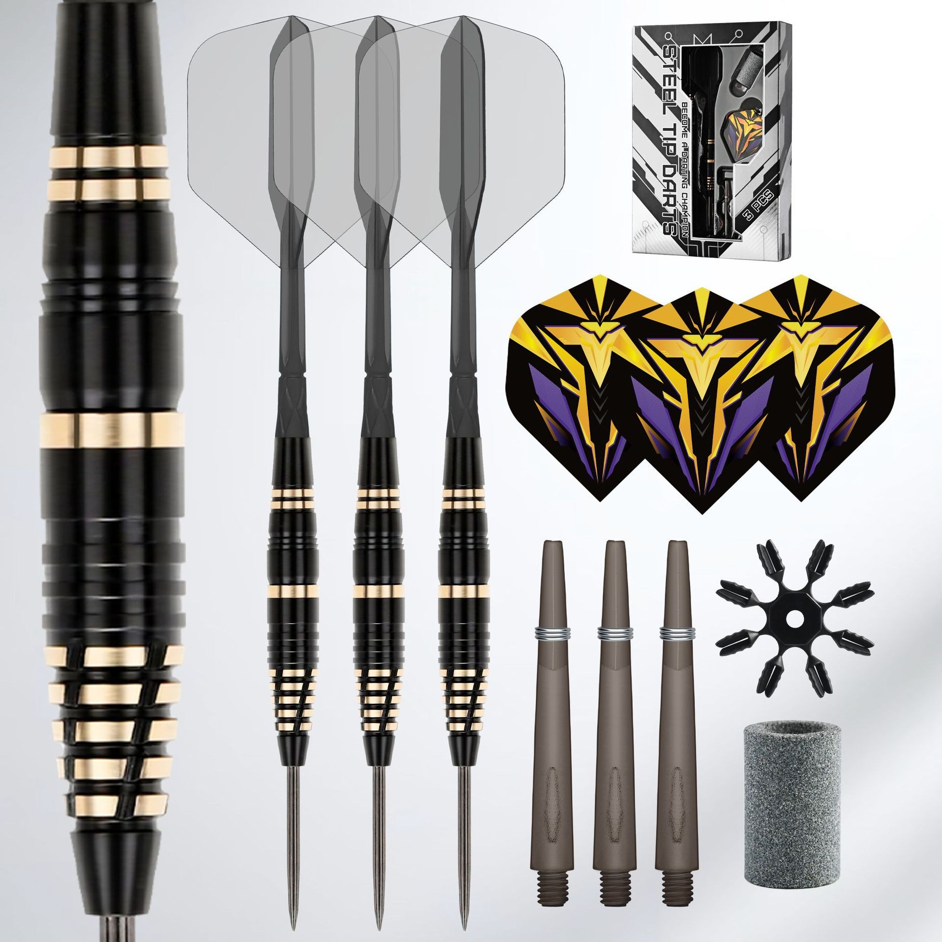 3支飞镖套装黄铜铠甲飞镖针