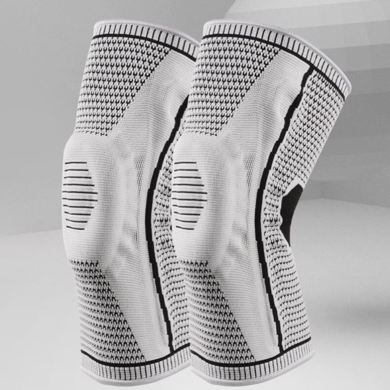 硅胶护膝针织运动护膝运动足球篮球保护膝伤髌骨跑步健身防滑男女