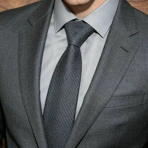 细腻柔和羊绒羊毛8cm男格子正装商务懒人百搭拉链款免打结领带 - 封面