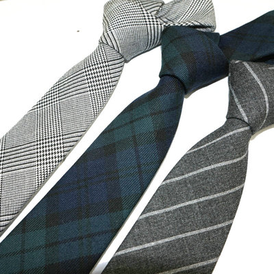 灰色领带涤棉复古经典