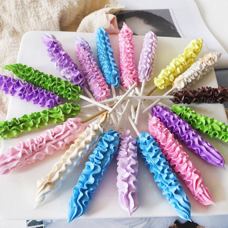 仿真彩虹棒假糖果摆盘拍照 马林糖模型蛋糕装饰橱窗摆设摄影道具