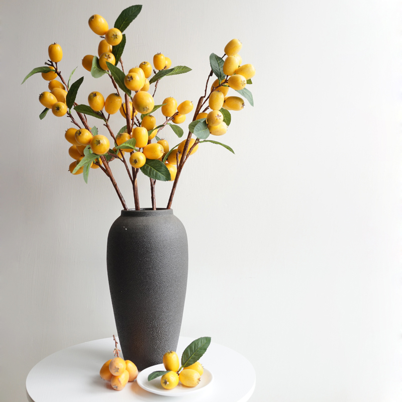 假花枇杷果枝干家居装饰品创意