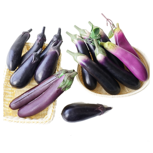 仿真茄子手感茄子蔬菜 Lmdec装饰蔬果 藤条吊饰挂饰装饰瓜果