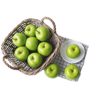 青苹果假仿真水果蔬菜 样板间餐桌果盘装饰户外野餐摄影拍照道具