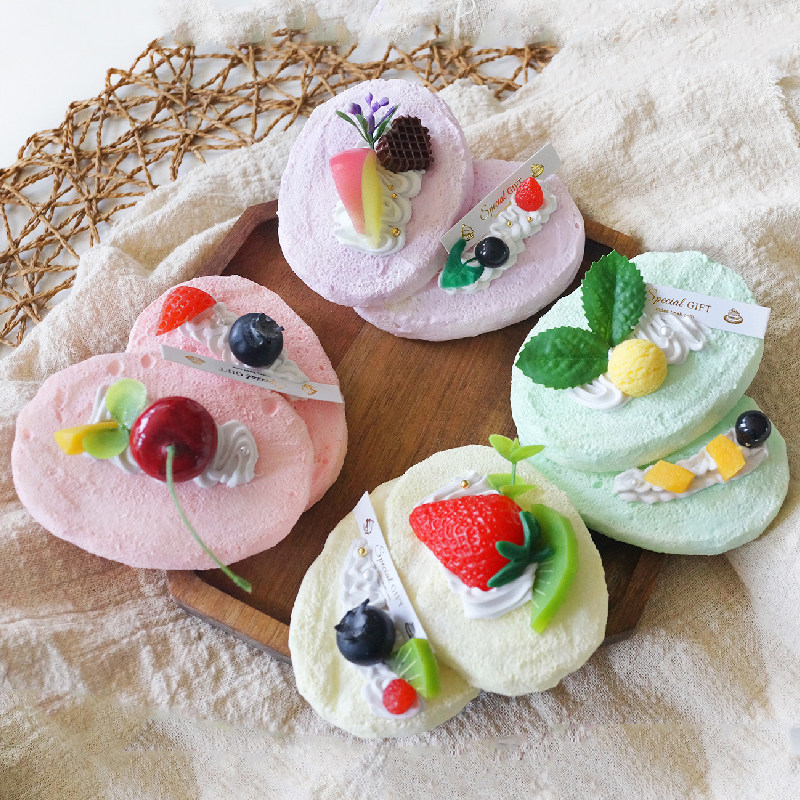 仿真心形蛋糕 假水果点心法式面包糕点食物食品蛋糕模型装饰道具