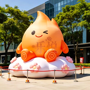 网红同款卡通火焰精灵充气气模商场活动互动拍照打卡道具来养火花