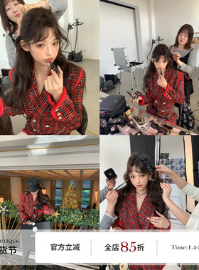 F boutique「jennie演绎」限量 yb5w+中古小香绝版编织格纹连体裤