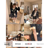 现货「重磅王炸」格纹羊毛蝴蝶结小香外套短裤 boutique 连衣裙