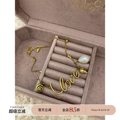 F boutique「沧海遗珠」ch1oe私物开版!!巨好搭配!字母珍珠choker