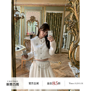 典藏系列绝美手工立体花朵手缝羊毛小香套装 独家自线 boutique