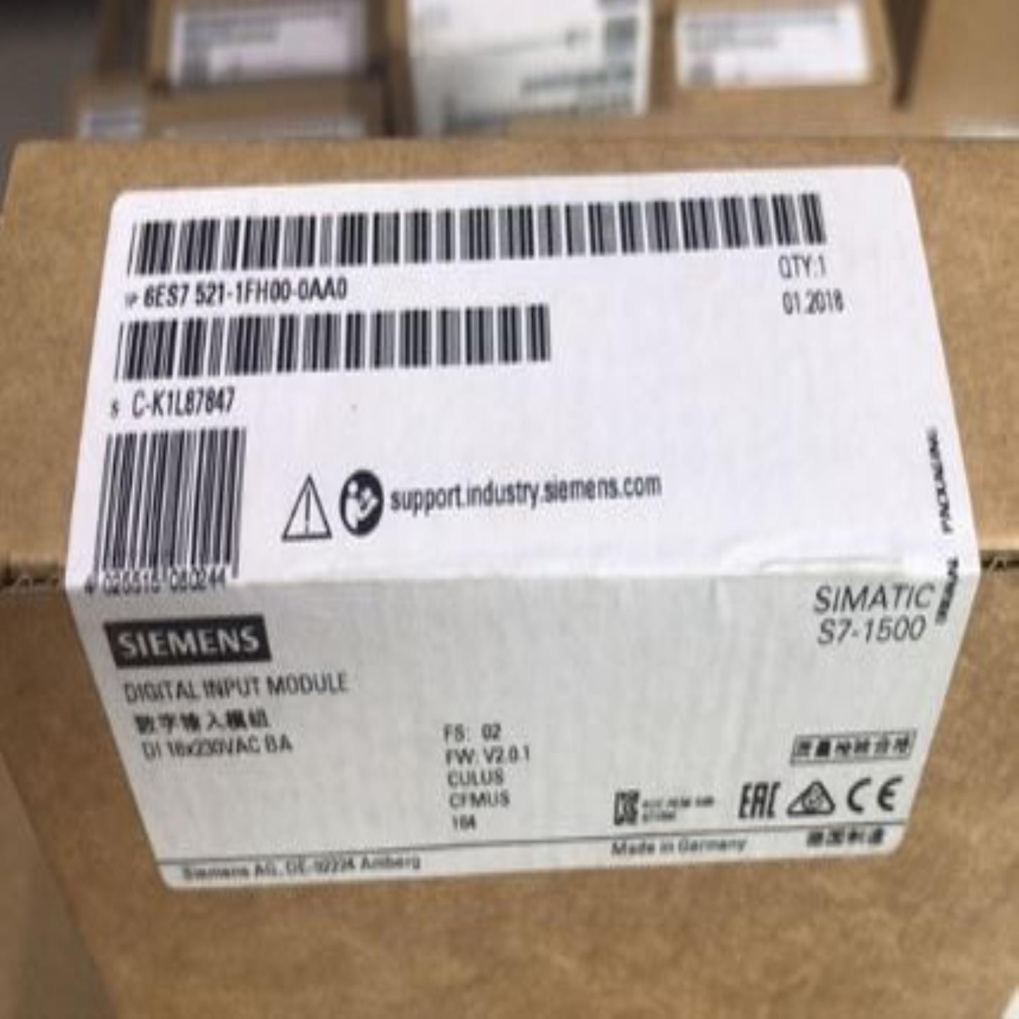 6ES7521-1FH00-0AA0西门子S71500数字量输入模块6ES75211FH00询价