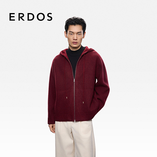 新年系列 25年秋冬新品 ERDOS 连帽双提绒毛针织开衫 厚外套 男装