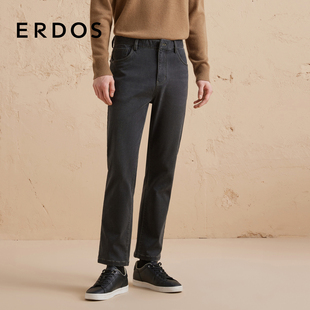 休闲复古长裤 秋冬男士 通勤百搭 棉质水洗牛仔裤 ERDOS
