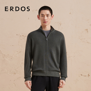 秋冬半高领双提男士 羊绒开衫 ERDOS 拉链外套 精纺