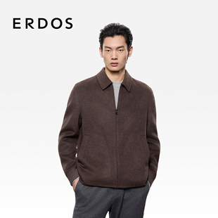 美拉德老钱风保暖外套 翻领羊绒夹克25年秋冬新品 ERDOS 男装