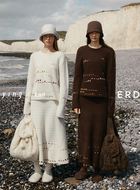 【明星同款 ERDOS×swaying联名系列】圆领装饰翻花女士套衫